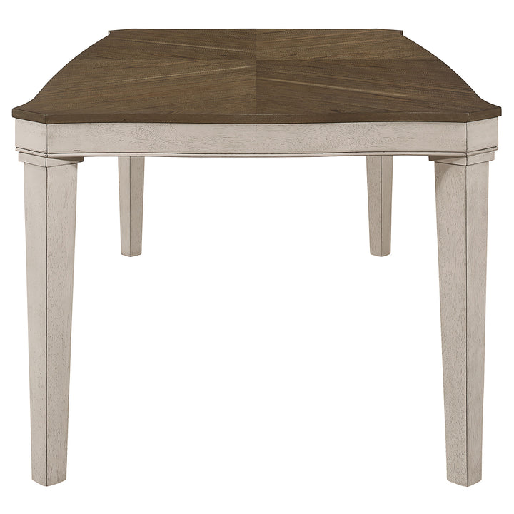 Ronnie 5-piece Starburst Dining Table Set Khaki and Rustic Cream