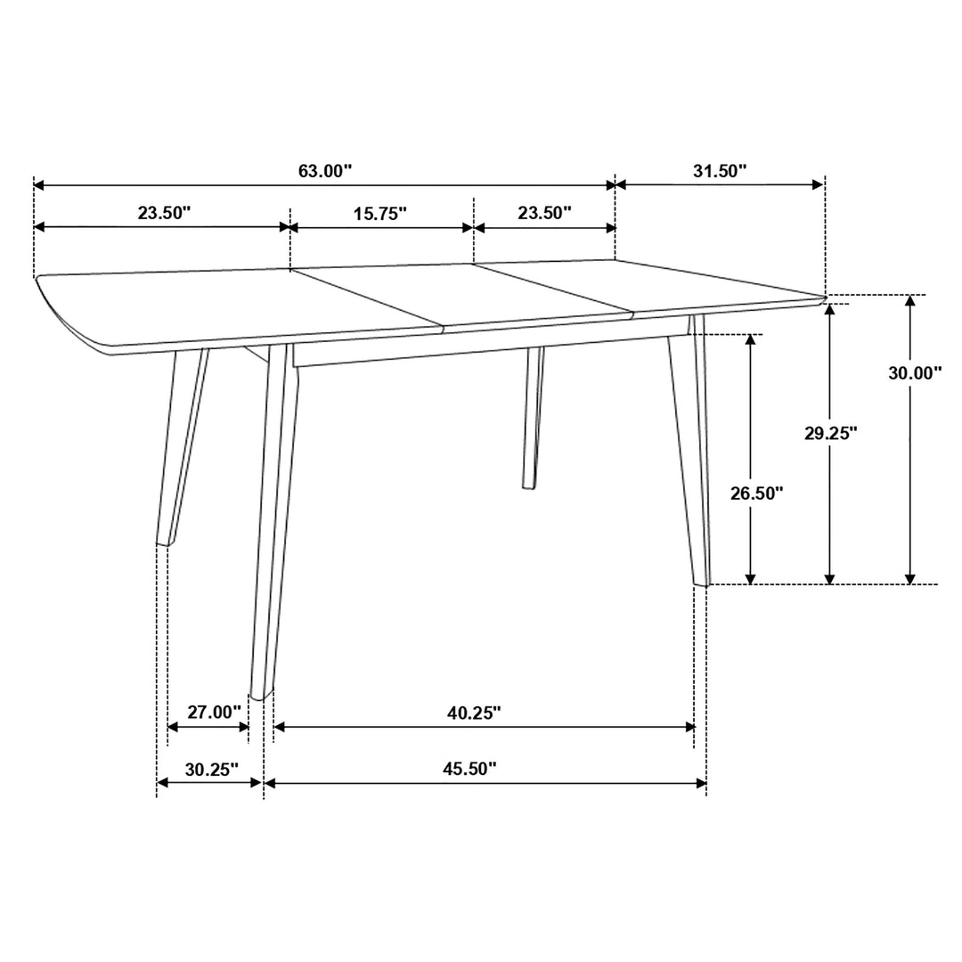 Alfredo Rectangular Dining Table Natural Walnut