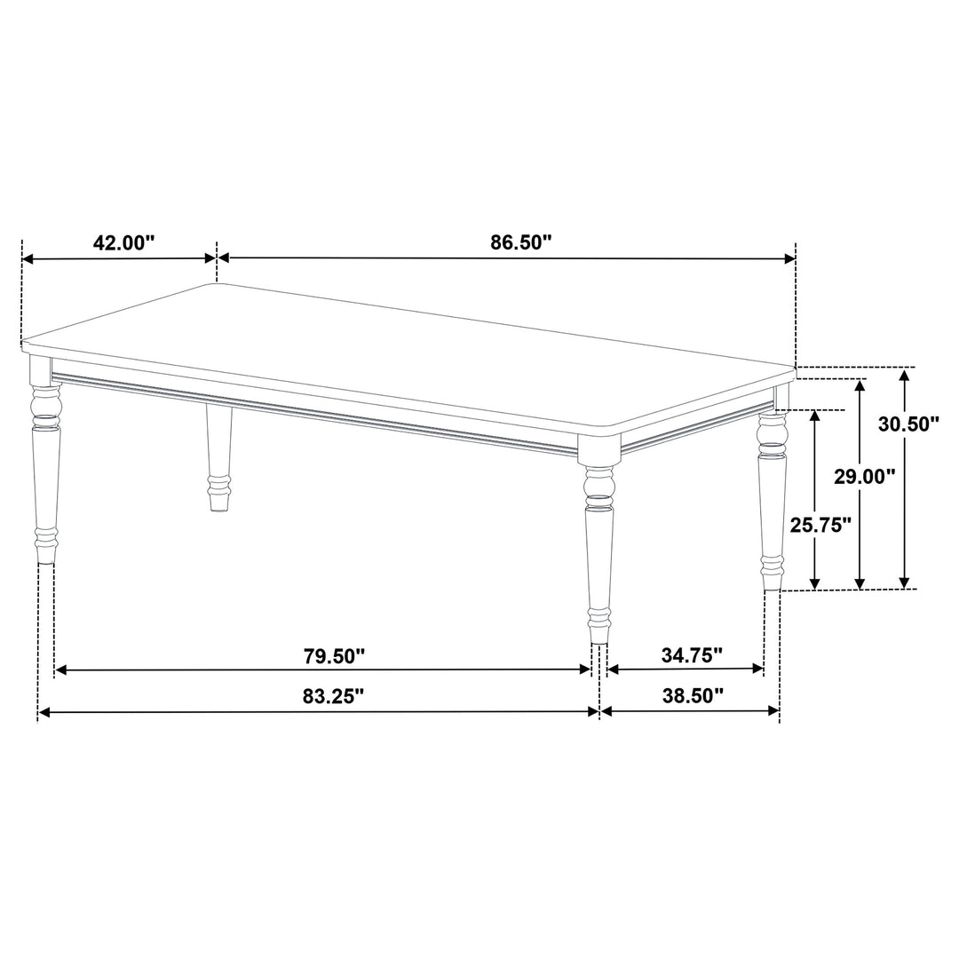 Willowbrook 7-piece Rectangular Dining Table Set Walnut