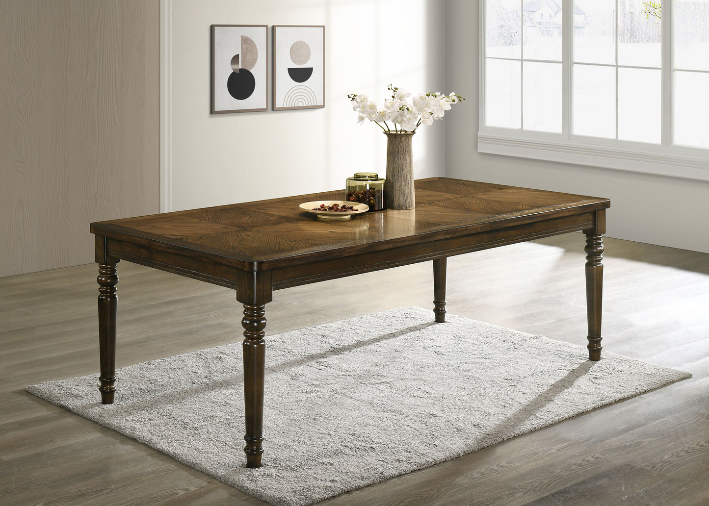 Willowbrook Rectangular Wood Dining Table Chestnut