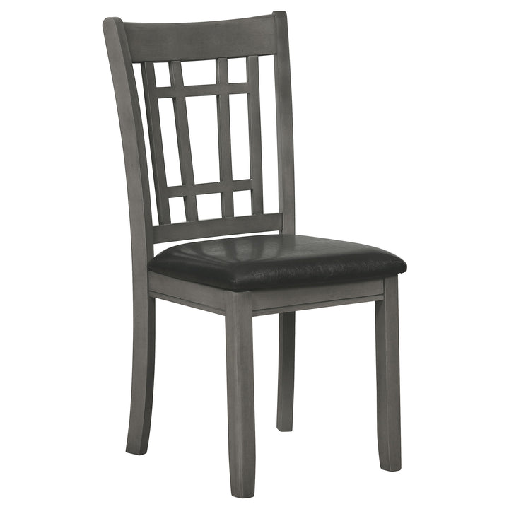 Lavon Padded Dining Side Chairs Medium Grey and Black (Set of 2)