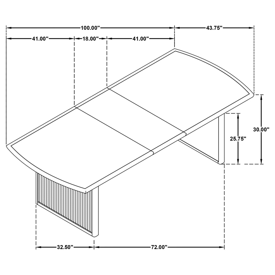 Brookmead Rectangular Dining Table with 18" Removable Extension Leaf Black