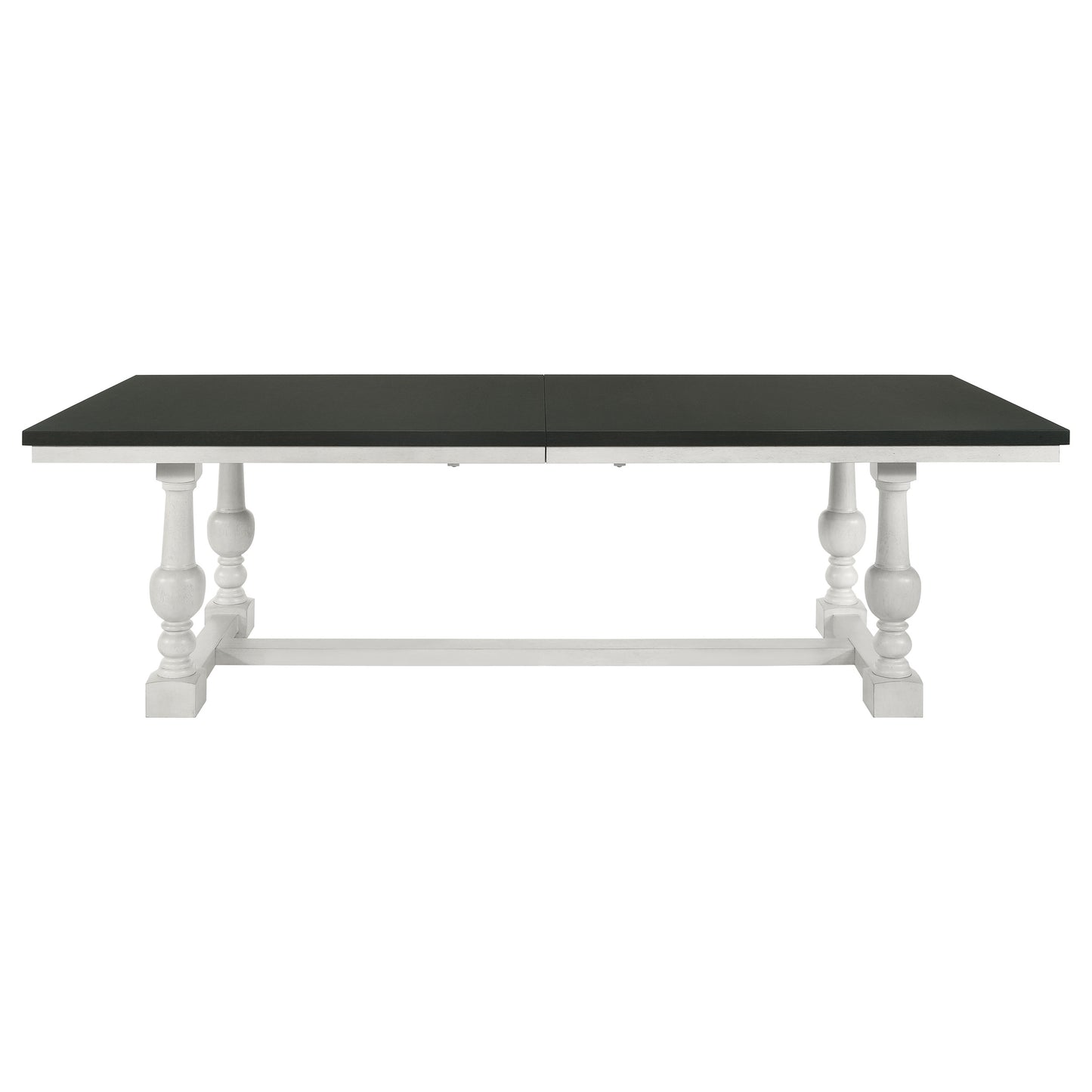 Aventine Rectangular Dining Table with Extension Leaf Charcoal and Vintage Chalk