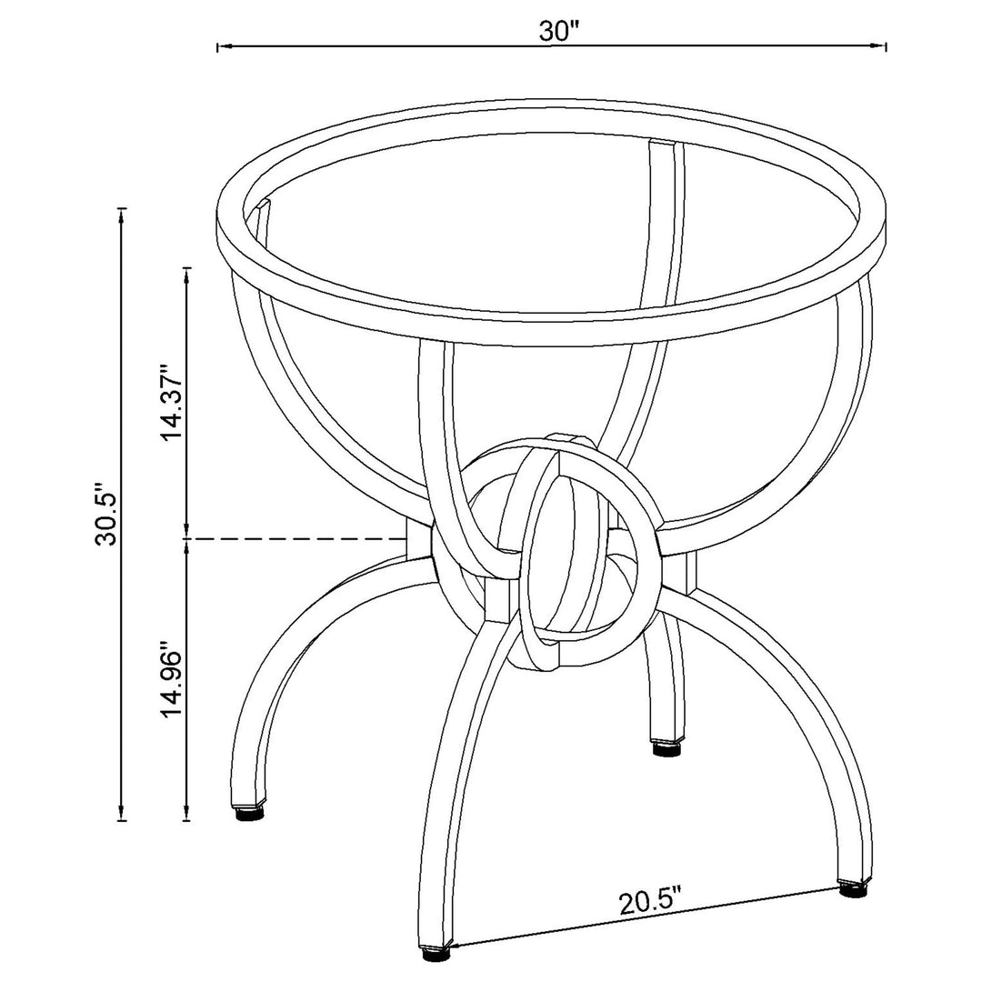 Aviano Dining Table Base Gunmetal