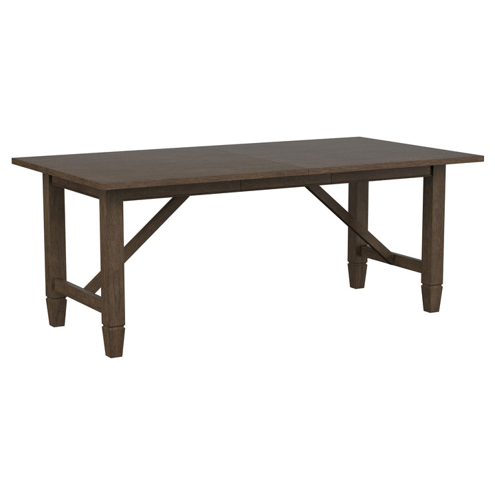 Matisse Rectangular Dining Table with 18" Removable Extension Leaf Brown