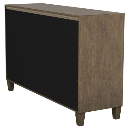 Matisse 4-drawer Dining Sideboard Buffet Cabinet with Rattan Cabinet Doors Brown