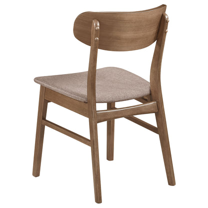 Dortch Dining Side Chair Walnut and Brown (Set of 2)