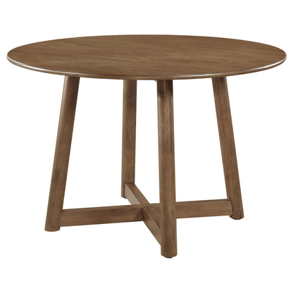 Dinah 5-piece Round Solid Wood Dining Set Walnut