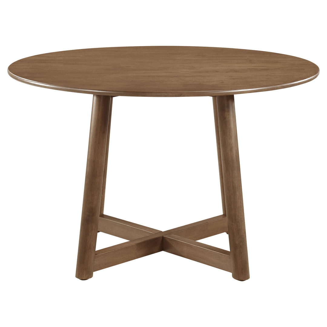 Dinah Round Solid Wood Dining Table Walnut