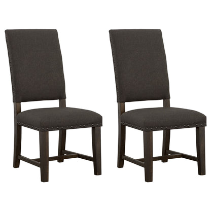 Twain Upholstered Side Chairs Warm Grey (Set of 2)