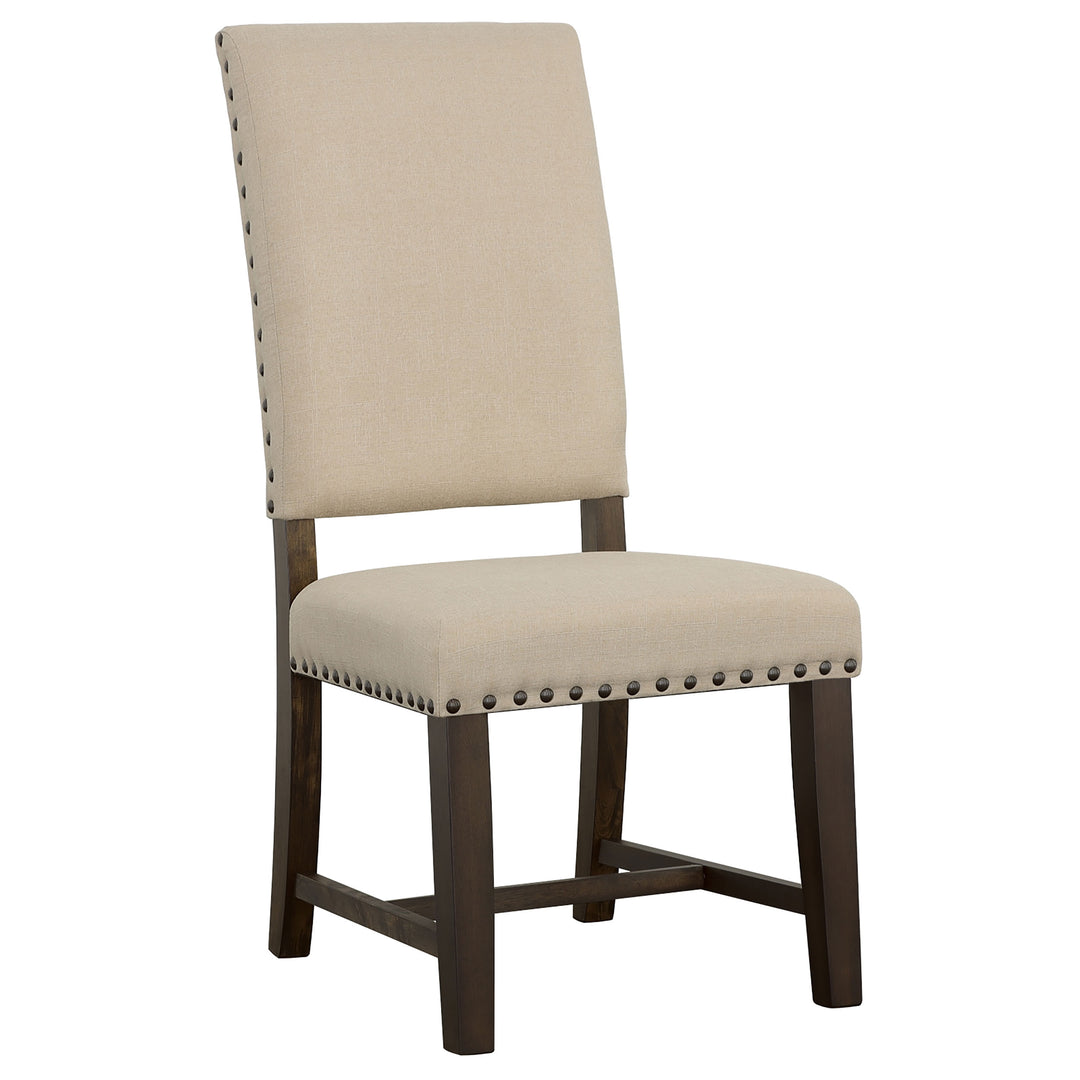 Twain Upholstered Side Chairs Beige (Set of 2)