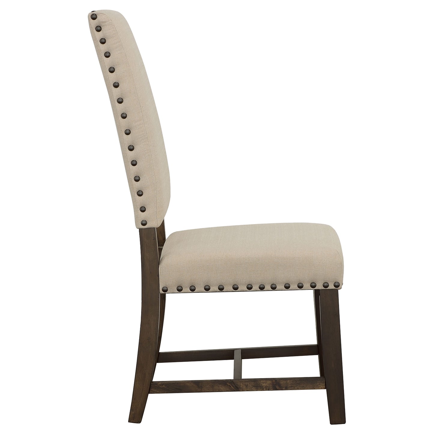 Twain Upholstered Side Chairs Beige (Set of 2)