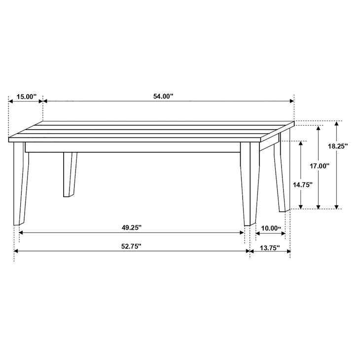 Kingman 6-piece Rectangular Dining Set Espresso and White