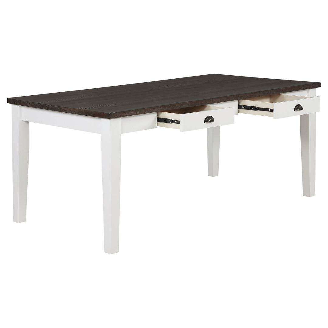 Kingman 4-drawer Dining Table Espresso and White