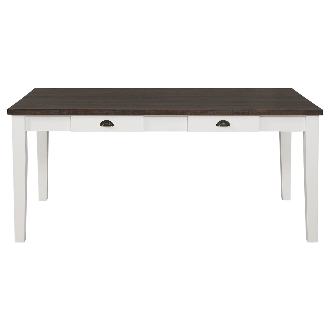 Kingman 4-drawer Dining Table Espresso and White