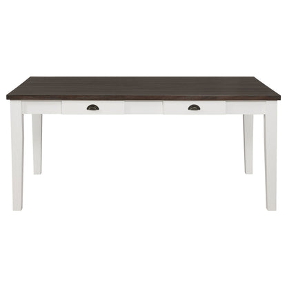 Kingman 4-drawer Dining Table Espresso and White