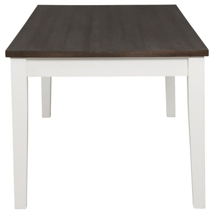 Kingman 4-drawer Dining Table Espresso and White