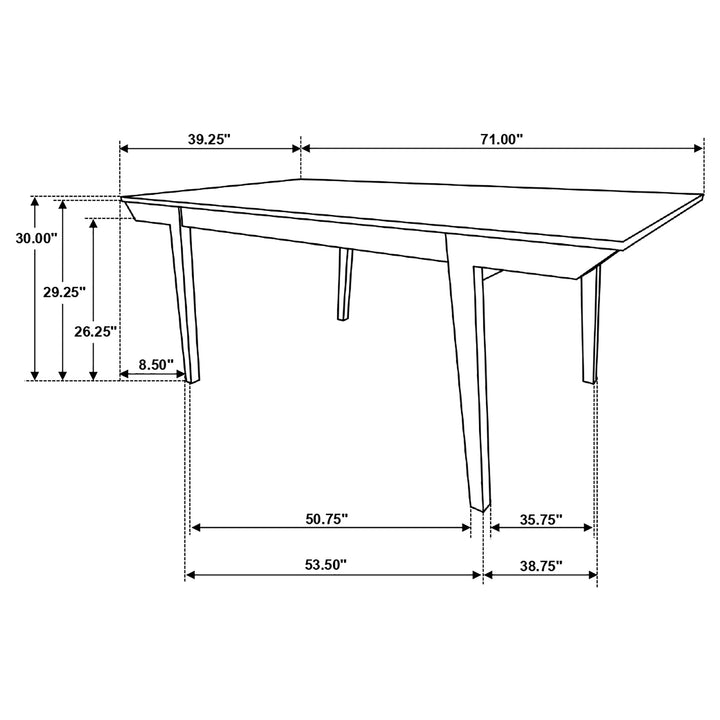 Nogales 5-piece Rectangle Dining Set Acacia and Coastal Grey