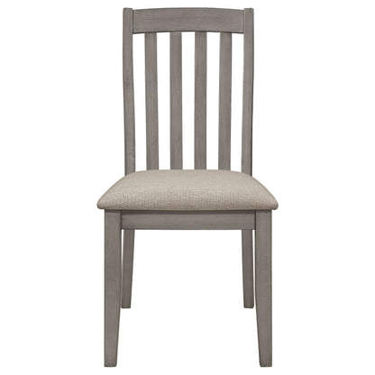 Nogales Slat Back Side Chairs Coastal Grey (Set of 2)