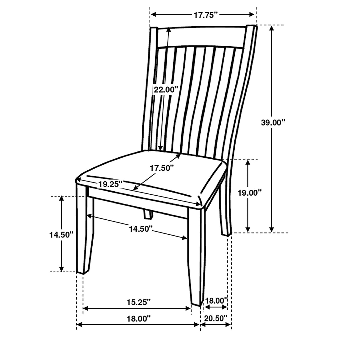 Nogales Slat Back Side Chairs Coastal Grey (Set of 2)