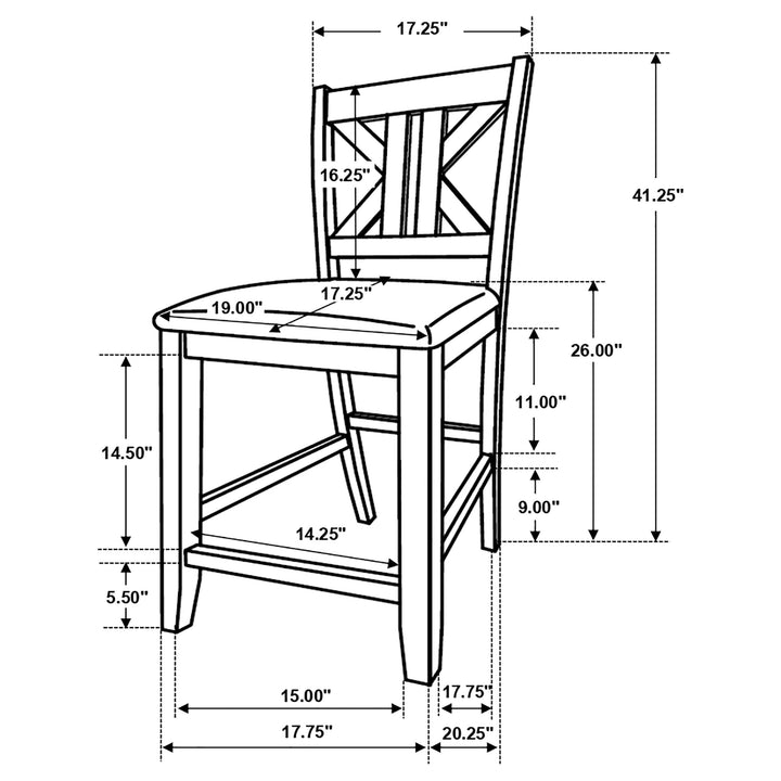 Athens 7-piece Counter Height Dining Set Barn Grey