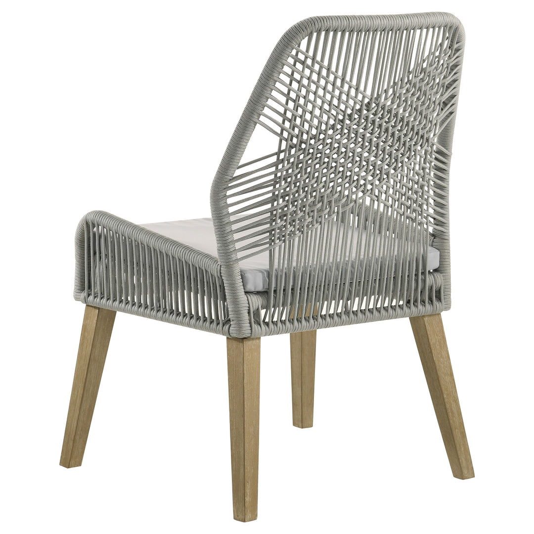 Nakia Woven Back Side Chairs Grey (Set of 2)