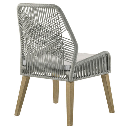 Nakia Woven Back Side Chairs Grey (Set of 2)