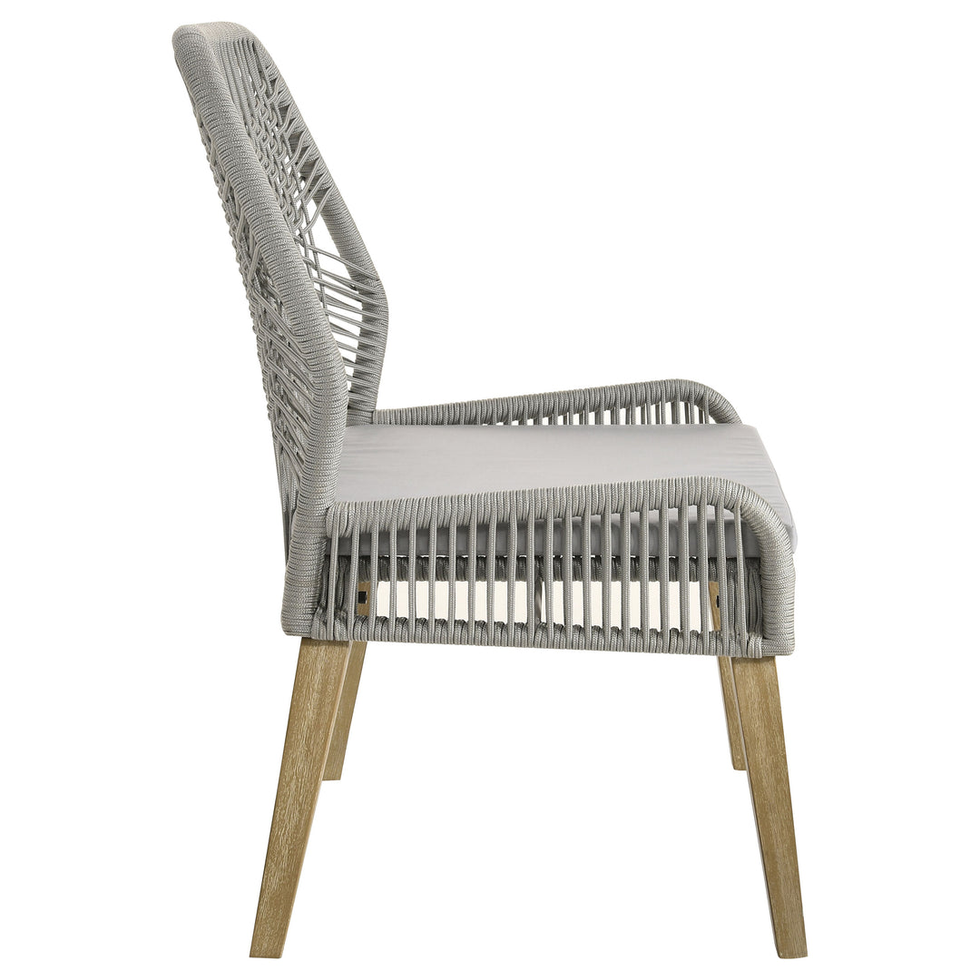 Nakia Woven Back Side Chairs Grey (Set of 2)