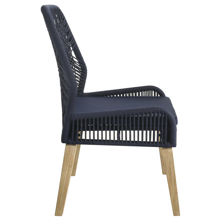 Nakia Woven Rope Dining Chairs Dark Navy (Set of 2)