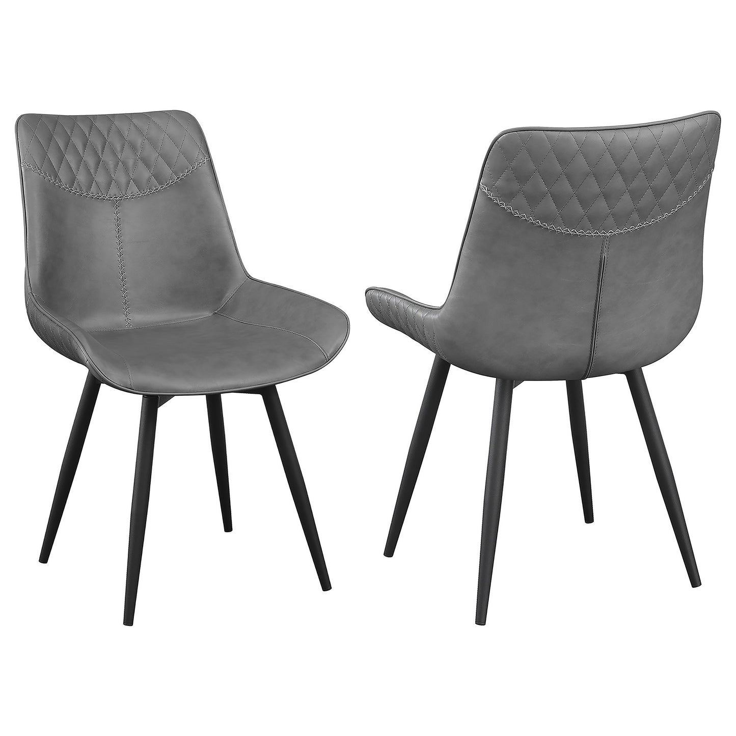 Brassie Upholstered Side Chairs Grey (Set of 2)