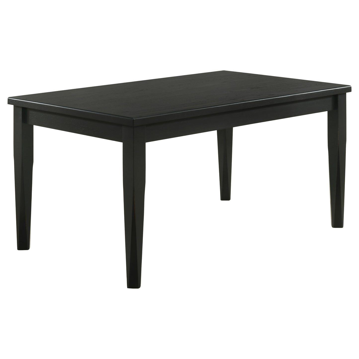 Appleton Rectangular Wood Dining Table Black Washed