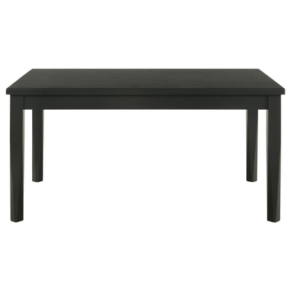 Appleton Rectangular Wood Dining Table Black Washed