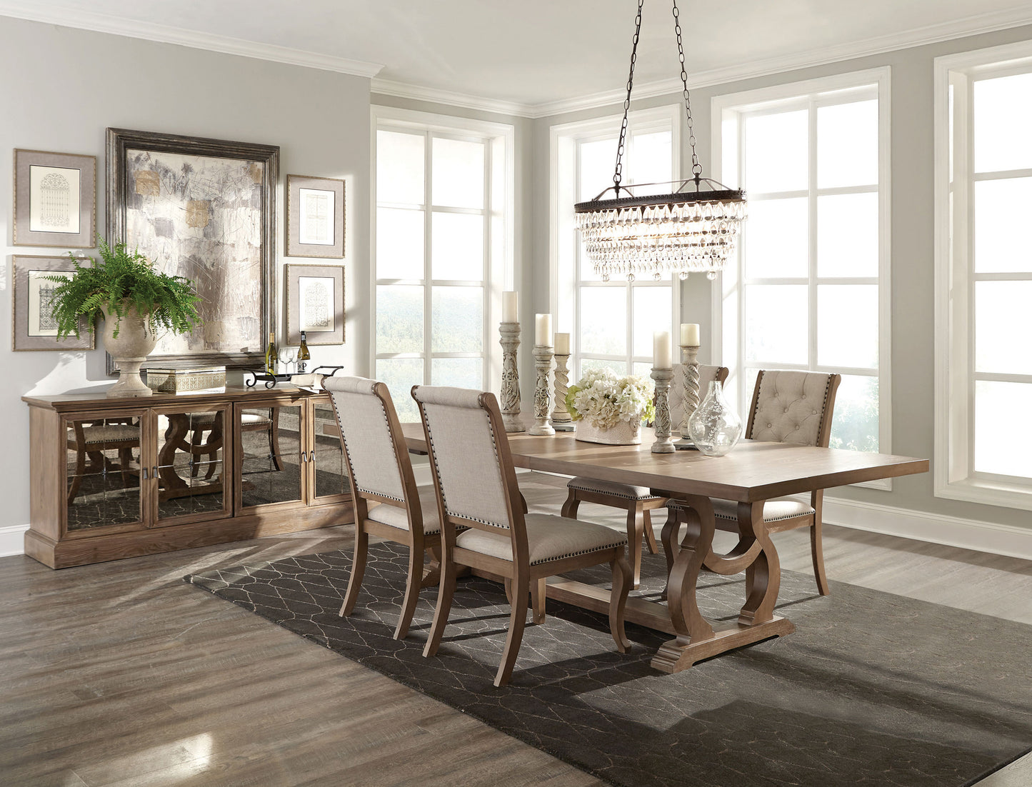 Brockway Rectangular Trestle Dining Set