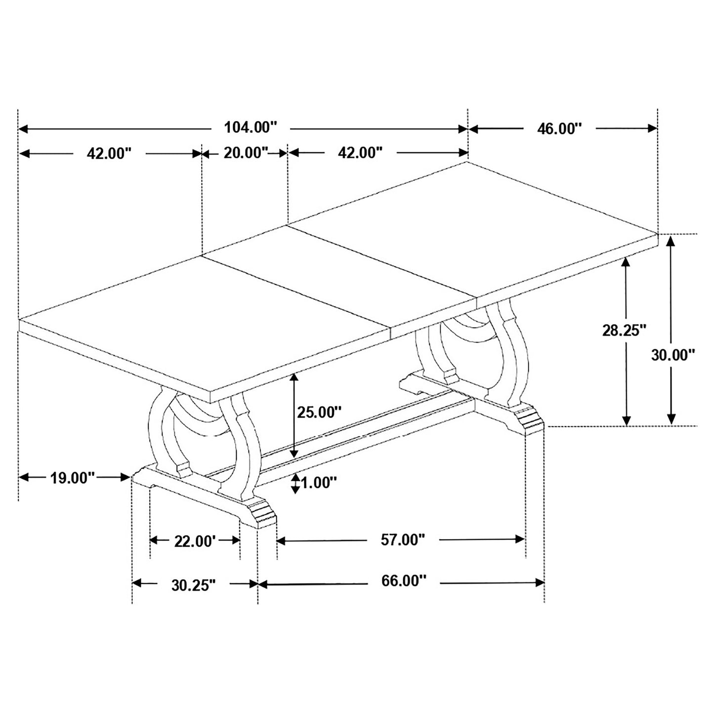 Brockway Rectangular Trestle Dining Set