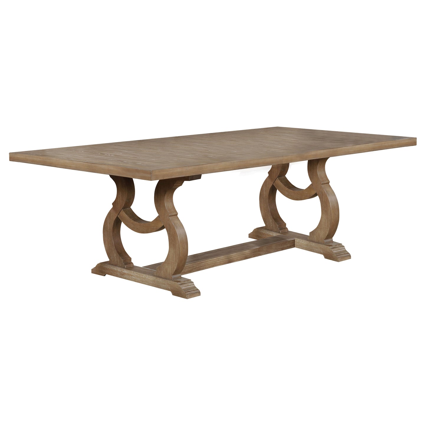 Brockway Trestle Dining Table Barley Brown