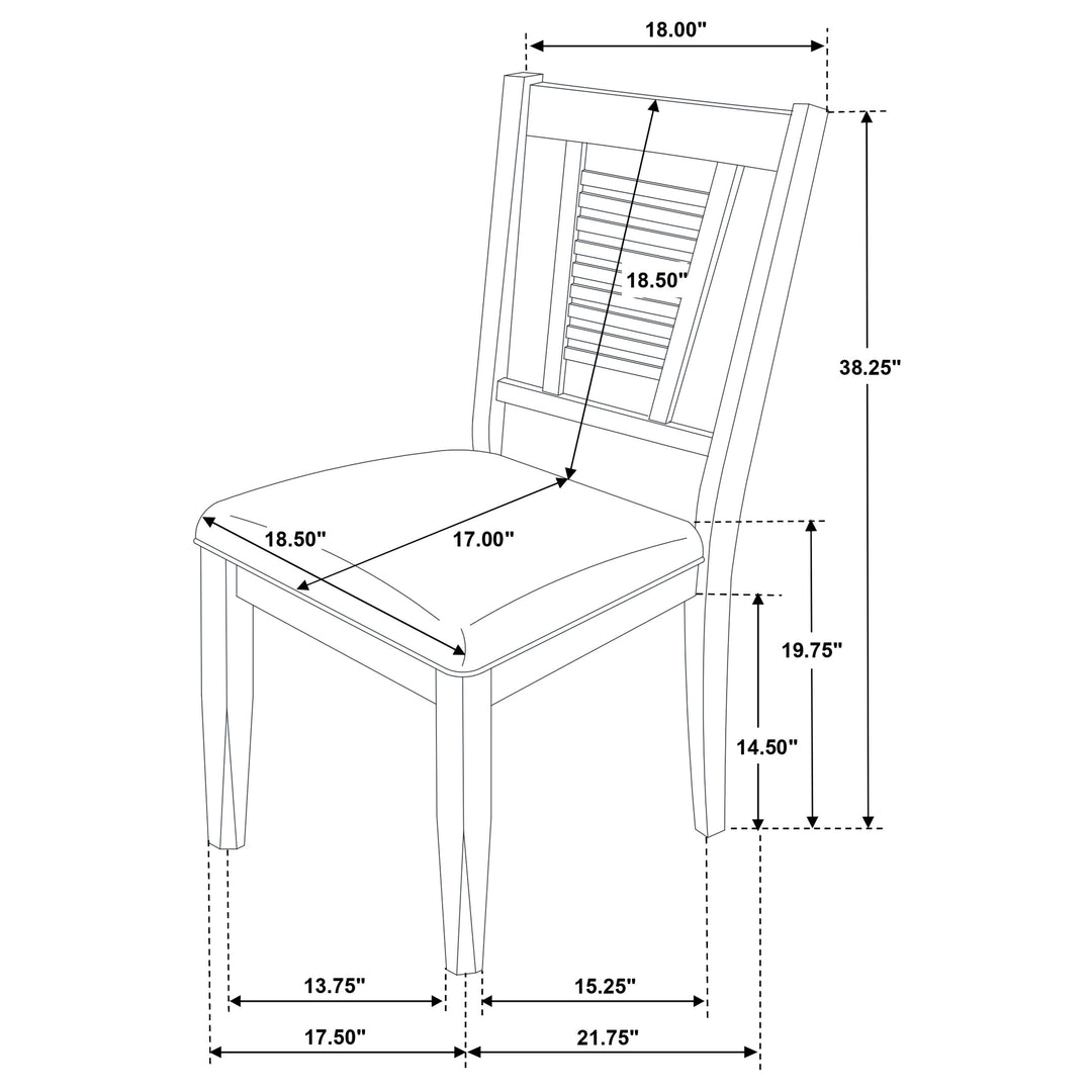 Appleton 5-piece Rectangular Dining Set Brown Brushed and White