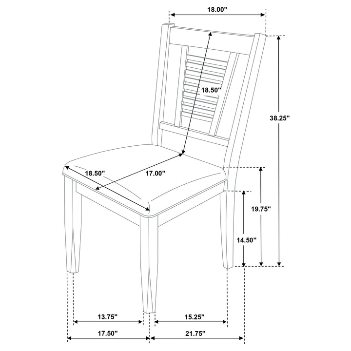 Appleton 7-piece Rectangular Dining Set Brown Brushed and White