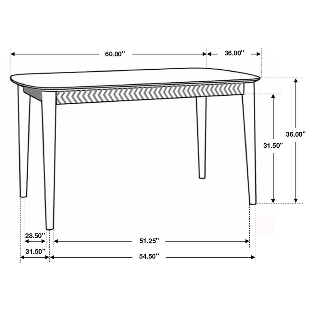 Partridge 5-piece Rectangular Counter Height Dining Set Natural Sheesham and Espresso