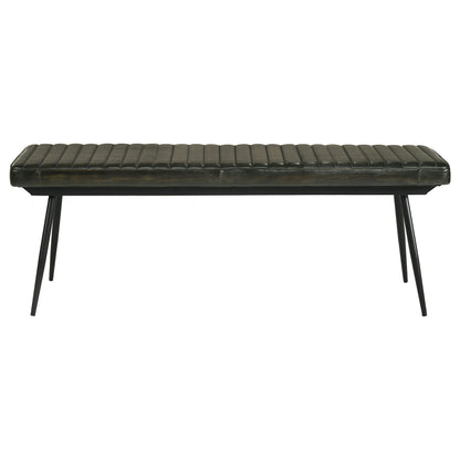 Partridge Cushion Bench Espresso and Black