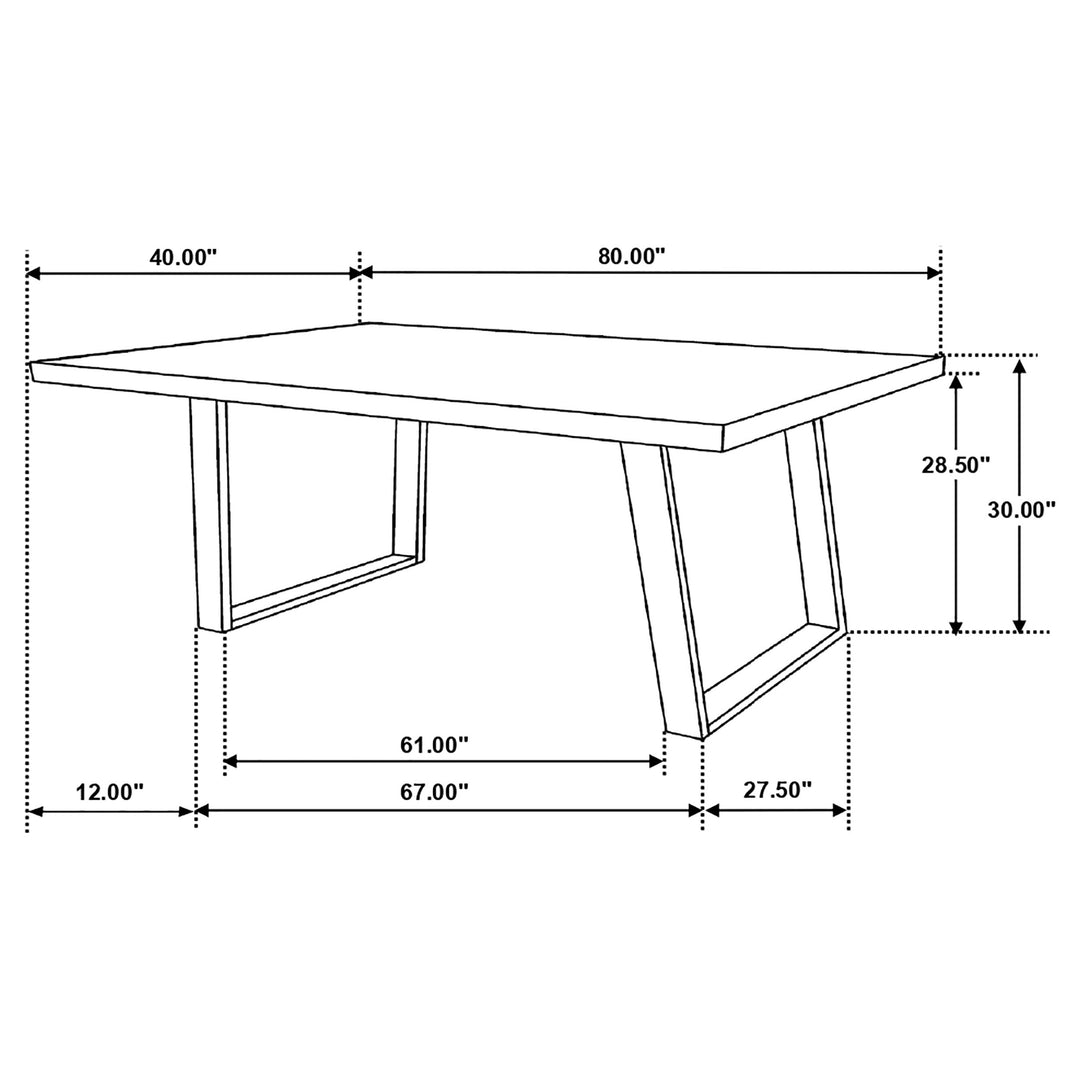 Misty 5-piece Rectangular Dining Set Grey Sheesham and Camel