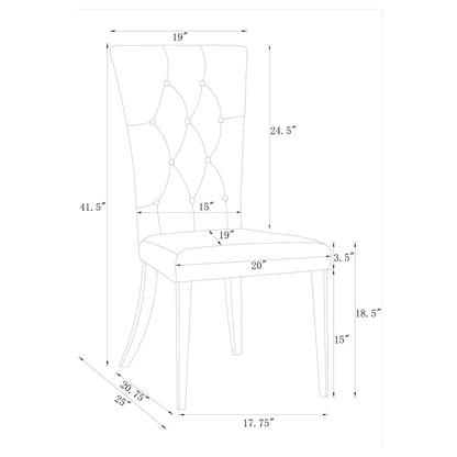 Kerwin 7-piece Dining Room Set White and Chrome