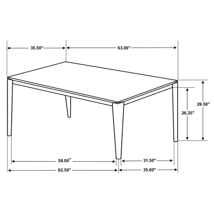 Stevie 5-piece Rectangular Dining Set Grey and Black