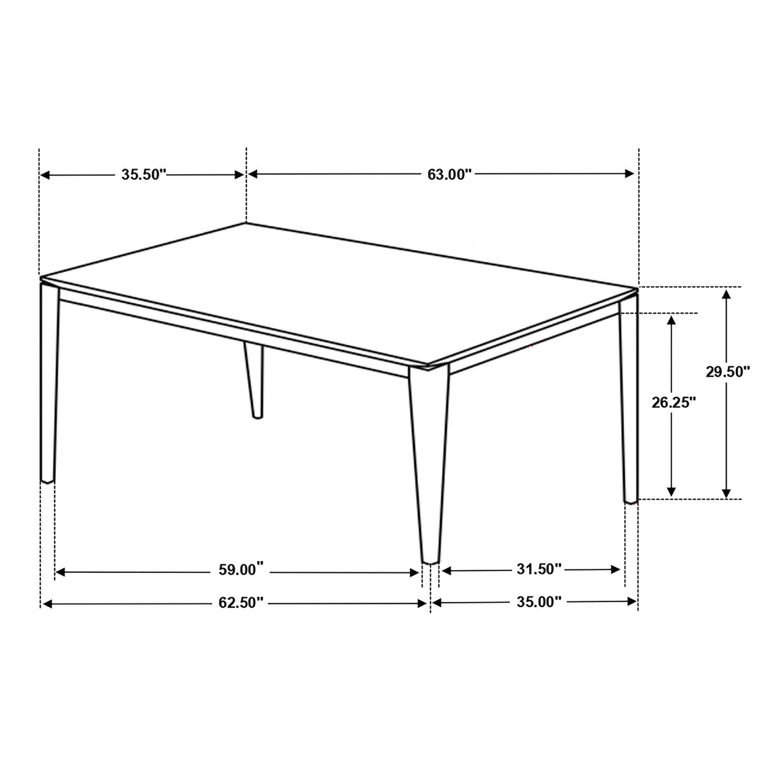 Stevie 7-piece Rectangular Dining Set White and Black