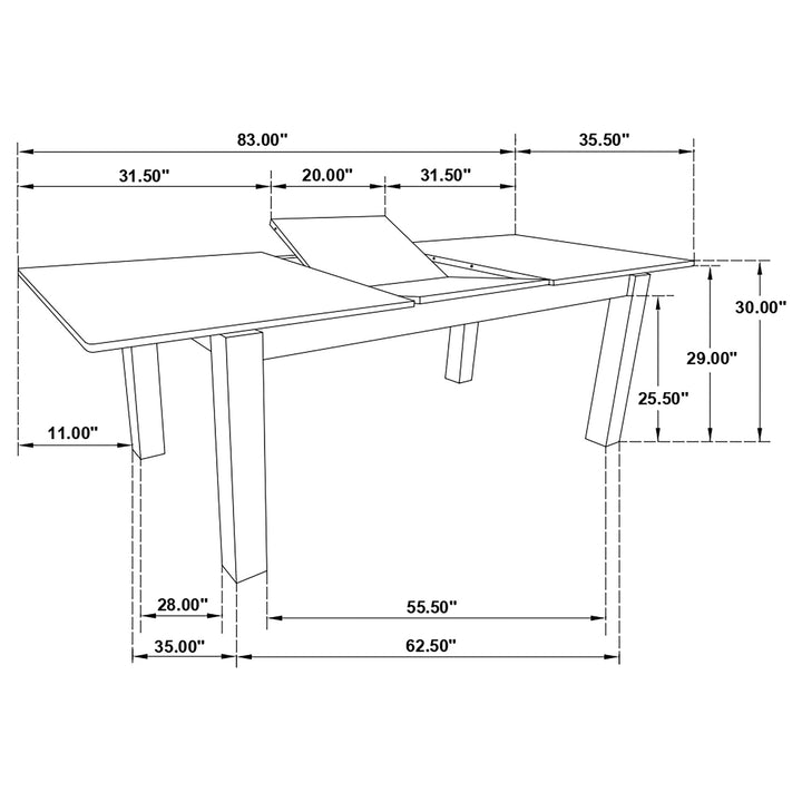 Jakob Rectangular Dining Table Black