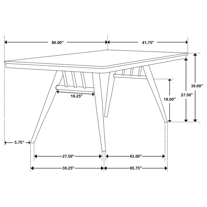 Wes 5-piece Rectangular Dining Set Grey and Dark Walnut