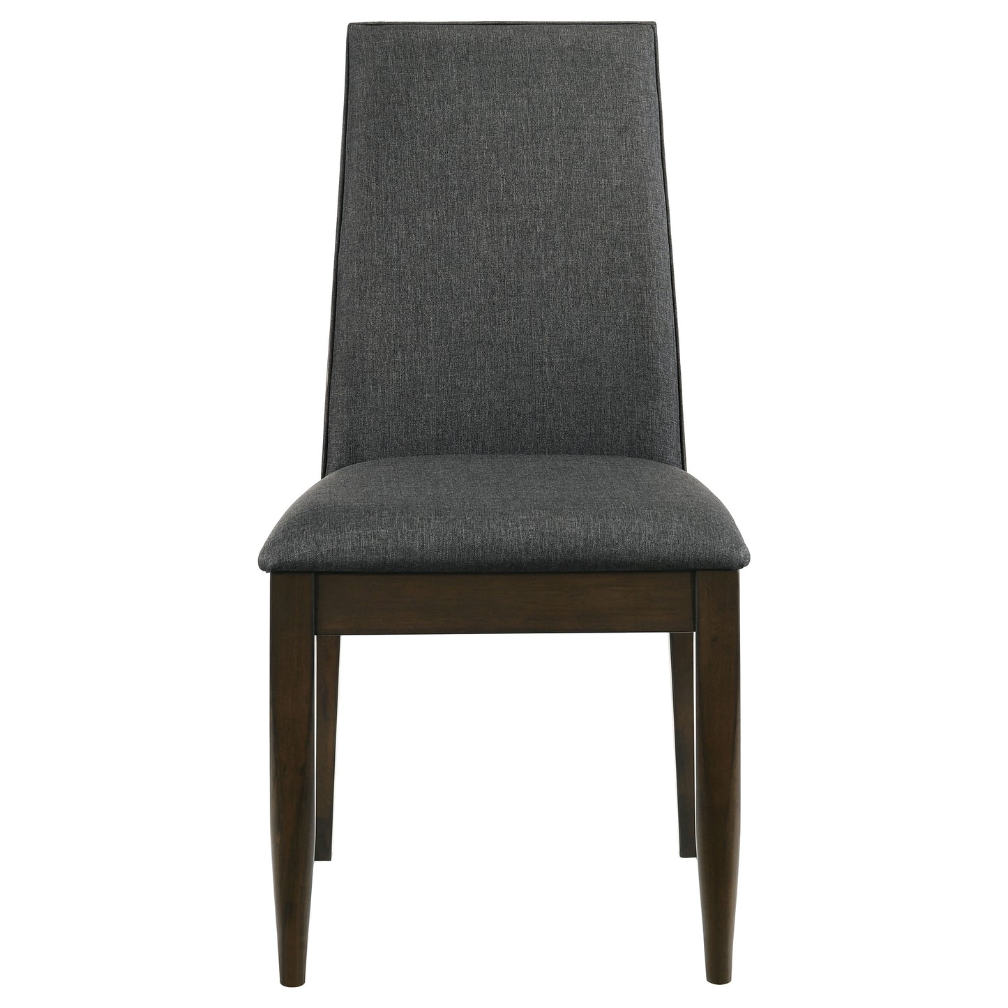 Wes Upholstered Side Chair (Set of 2) Grey and Dark Walnut