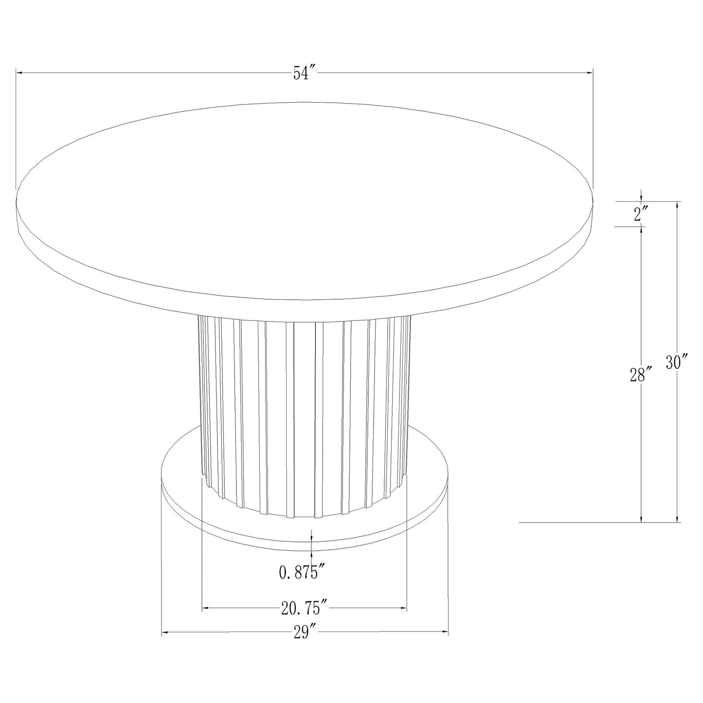 Sherry Round Dining Table Rustic Espresso and White