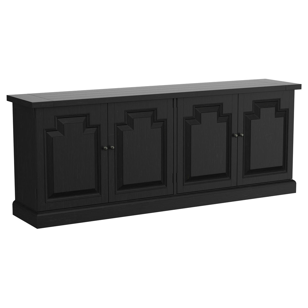 Florence 4-door Dining Sideboard Buffet Cabinet Antique Black