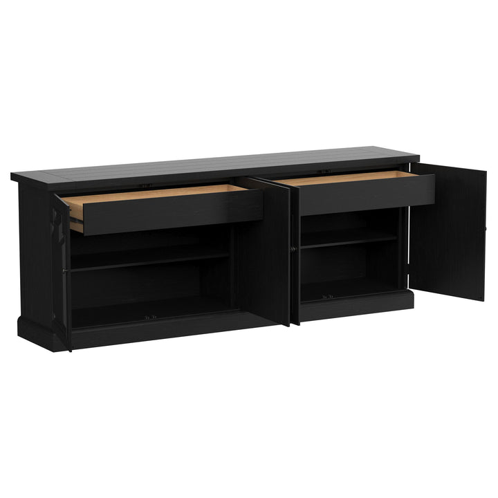 Florence 4-door Dining Sideboard Buffet Cabinet Antique Black