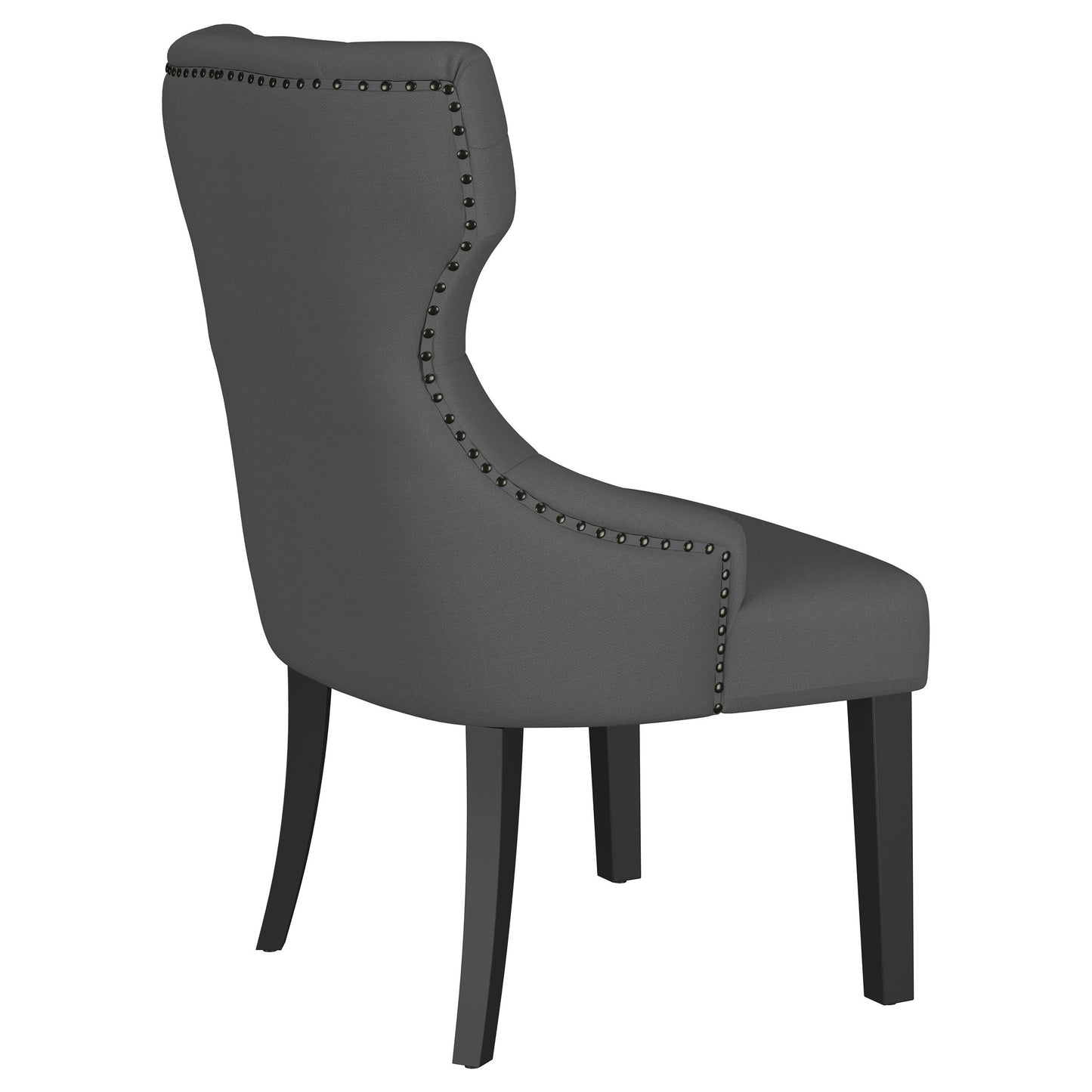 Baney Upholstered Parson Dining Side Chair with Tufted Back Grey